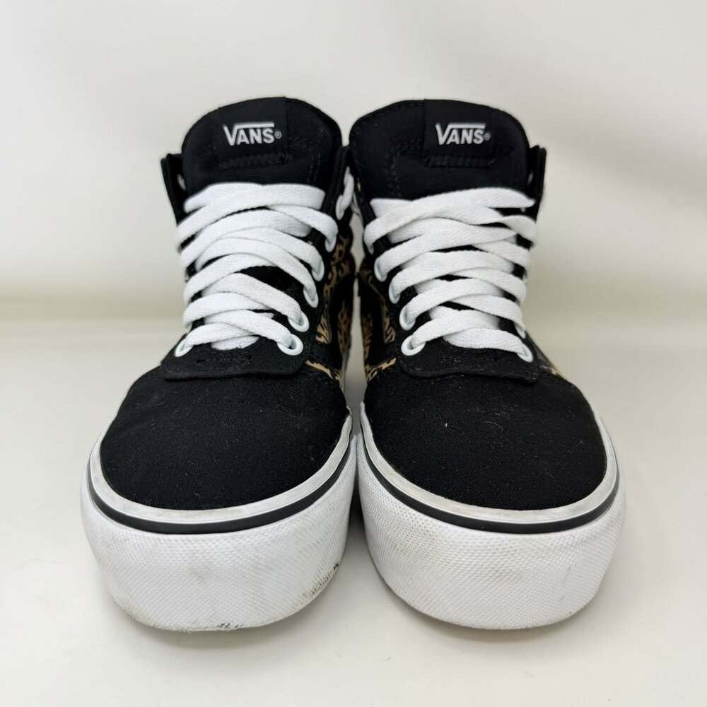Vans Ward Platform Cheetah Print Sneakers Shoes Black Tan Women’s 99 - Picture 3 of 6